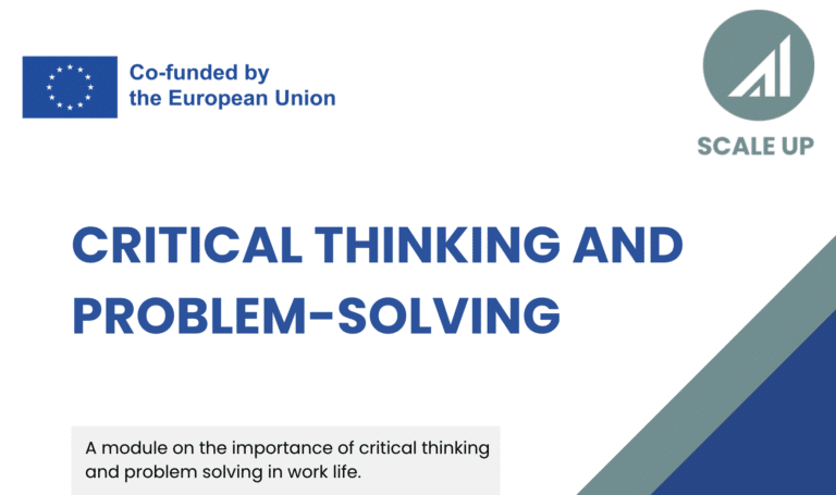 SCALE UP | A learning module on Critical Thinking and Problem Solving